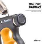 Boldfit Hand Gripper 100kg Hand Grip Forearm Strengthener Finger Gripper Exercise Gym Hand Grip Strengthener With Counter Hand Griper For Men & Women Five Finger Gripper - 100kg Orange - Image 4