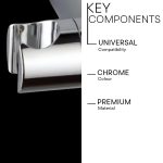 Jaquar 35mm Dia x 100mm Long Round Wall Bracket for Hand Shower – Heavy Duty, Easy Installation, Modern Bathroom Fixture Mount, Sliver, Chrome Finish - Image 4