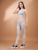 Women's 2-Piece Workout Set, High-Waist Leggings with Phone Side Pocket, Gym wear Track Suit, Sports Bra, Co-ord, Sports Running Suits, Yoga Wear Set, Pack of 2 - Image 4