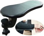 FreshDcart Adjustable Arm Rest Pads for Desk – Ergonomic Chair and Desk Extender for PC & Laptop, Attachable Rotating Armrest Wrist Support for Home Office Setup – Black (Pack of 1)