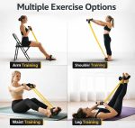 RELAYWARE'S Rubber Pull Reducer Training Bands 4 Tubes Body Trimmer Pedal Exerciser Yoga Crossfit Exercise, Arm Exercise, Tummy Body Building Training Men and Womens (Multicolour) - Image 3