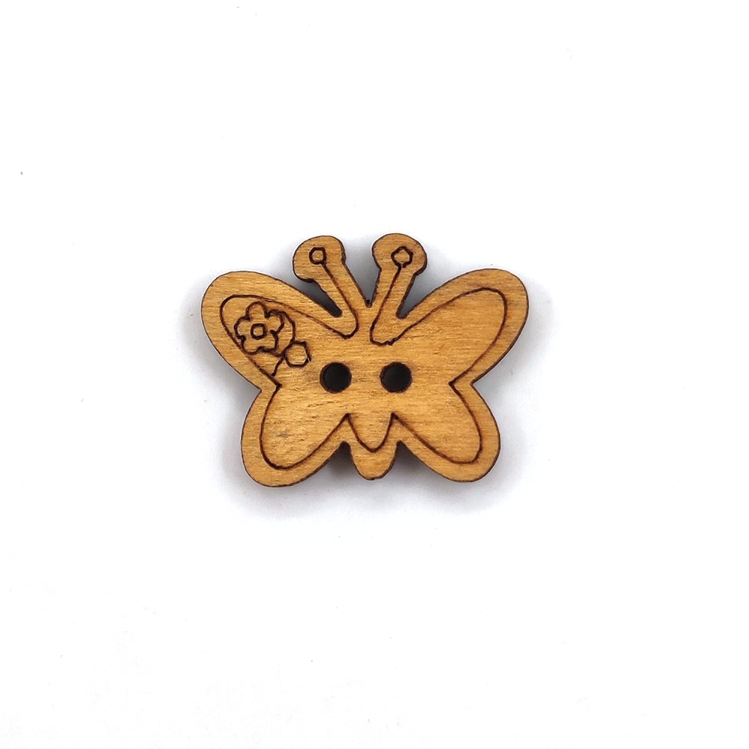 61mQ7uGnq4L._SL1500_.jpg Wooden Butterfly Shape Buttons 2 Hole Sewing Buttons for Fashion/Replacement/Decorative/Jackets/Kurtis and Also Used DIY Art and Craft item (211 - Wooden BUTTERFLY Buttons 24 pcs) - Image 1