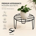 TrustBasket Eclips Plant Stands Black (Set of 5) | Premium Strong and Durable Flower Pot Stand for Home Garden, Outdoor Balcony Indoor Living Room Decor | Gamla Stand - Image 6