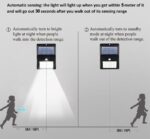 Solar Light Outdoor Waterproof Motion Sensor Lights Wall Night Light with 2 Modes, IP65 Rating for Fence Garage Yard Step Stair. - Image 4