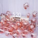 Party Propz Red Confetti Balloons For Birthday - Set of 15 Pcs (12 inch) Christmas Decoration | Giant Confetti Balloons For Decoration | Red Balloon For Decoration Birthday (Latex) - Image 8