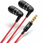 MX in-Ear Headphones – Black & Red, Crystal Clear Sound, Noise Isolation, High Bass Wired Earbuds with Tangle-Free Cable, Comfortable Fit, Aux Port (No Mic) - Image 8
