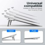 Portable Invisible Foldable Laptop Stand Aluminum Ergonomic Notebook Riser with Anti-Slip Cooling Pad Grip for MacBook, HP, Dell & All Laptops - Image 6