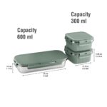 MILTON Lush Lunch Box I 1 Stainless Steel Container + 2 Microwave Safe, Cool Touch Body SS Container I BPA Free I Stylish Durable Jacket I Ideal for Office, School, Outdoor, Picnic, Pastel Green - Image 6