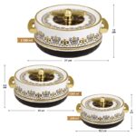 Selvel Elegance Royal Inner Steel Casserole Set of 3 (1700ml, 1200ml, 600ml) | Insulated Hot Pot | BPA Free | Keeps Food Hot & Fresh for upto 6 Hours | Royal Coral Black - Image 2