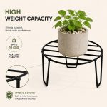 TrustBasket Eclips Plant Stands Black (Set of 5) | Premium Strong and Durable Flower Pot Stand for Home Garden, Outdoor Balcony Indoor Living Room Decor | Gamla Stand - Image 5