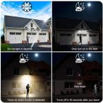 Solar Motion Sensor LED Bright White Light Outdoor for Home Wall Room Balcony Garage Backyard Garden with 122 LEDs and 3 Adjustable Heads and Remote Control (Pack of 1) - Image 7