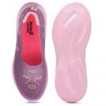 Liberty LEAP7X GLOWSTAR-E Slip-On Sneakers for Women - Peach & Navy Knitted Casual Shoes | Memory Foam Cushioned Insole, Lightweight Slip-On Shoes for Walking, College & Casual Outings - Image 5