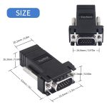 VGA to RJ45 Converter Adapter 15-Pin Male to RJ45 Female Extender Seamless Video Transmission CAT5/CAT6 Ethernet Cable, Plug & Play Compatible with LCD TV PC Projectors Laptops.(1 Pair) - Image 8