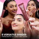 Typsy Beauty Pout Cloud Matte Lip Balm | Blurring Finish, Tinted Lip Balm with Peptides, Ceramides & Vitamin C & E | Rich colour payoff with long-lasting stain I Peach - Peach Parfait 04| 8g - Image 6