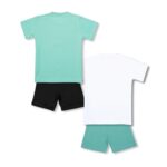 YUV Infant Baby Boys and Girls 100% Cotton Clothing Set - Pack of 2 Tshirts & Shorts - Image 2