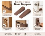 Heavy Duty Non Slip Rubber Door Stoppers with Doors Powerful Gripping Work of Any Surface for Home, Offices, Warehouses & Classrooms Door Bottom Sealing (Brown, Pack of 12) - Image 3