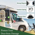 Heavy Duty Magnetic Door Stopper Kit | No Drill Wall & Floor Mount | Adjustable Silicone Door Stopper Set | Windproof, Anti-Collision & Wall Protector for Home & Office | Black - Image 4