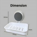 Self-Adhesive Soap Holder for Bathroom & Shower | No-Drill Wall Mount Soap Dish | Portable Soap Case for Kitchen Sink, Travel, and Camping Accessories (Pack of 1, White & Grey) - Image 2