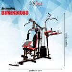 Life Line 3 Station Multi Gym Machine for Home HG 300 Home Gym Machine All in One with Adjustable Bench, Hip Flexor, Dipping |72kg Weight Stack Home Gym Equipment All in One | Free Home Installation - Image 5