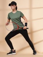 CHKOKKO Gym Tshirt for Women Workout Dry Fit t Shirt Sports Tshirt Lightweight Round Neck Breathable Half Sleeve Activewear Mesh Running Yoga Tops for Woman - Image 7