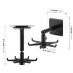 Self Adhesive Kitchen Utensil Hanger & Wall Organizer – Drill Free 6-Hook Rack for Spoons, Keys & Towels – Heavy Duty Multi-Purpose Holder for Home, Kitchen & Bathroom (1, Round Rotate) - Image 3