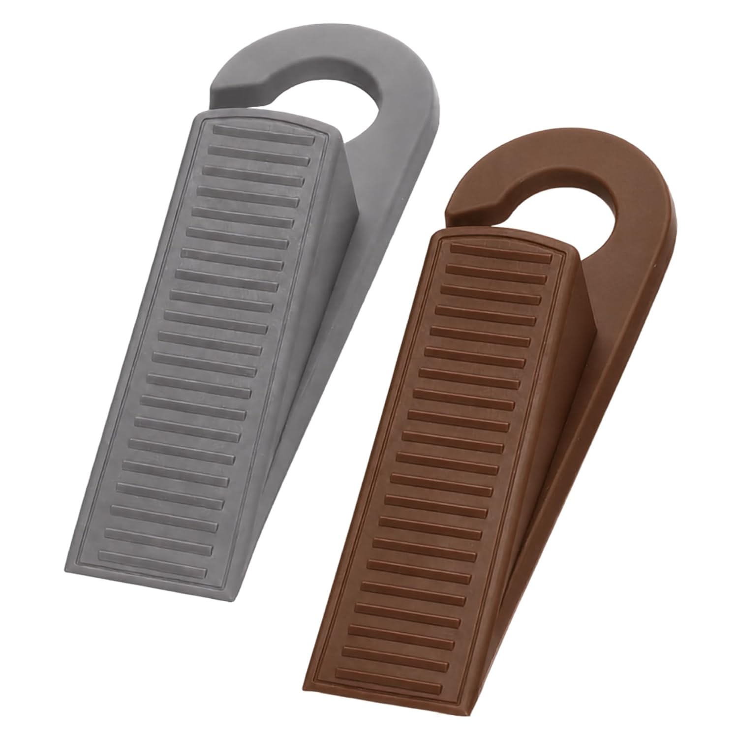 61ooD4RKlL._SL1500_.jpg Door Stopper Set of 2, Rubber Door Stops with Hanging Hook, Anti-Slip Door Wedge for Home, Office & Hotel, Heavy Duty Door Holder for Wooden, Tile & Marble Floors, Non-Slip Doorstop Wedges - Image 1