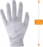 White Cotton Gloves for Dry Hands Soft Breathable Moisture Care Gloves for Night Use Skin Protection Reusable Comfortable Fit for Men and Women Daily Hand Care (15 pair) - Image 2