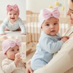 SNOWIE SOFT® 3pcs Baby Caps for Born 0-3 Months, Bow Knot Turban Baby Cap 6-12 Months Infant Caps for Babies, Ultra Soft New Born Hats Shower Gift for New Born Girl Boy - Image 6