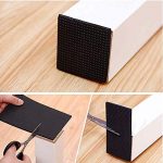 CHUNZEXI Square Rubber Self Adhesive Square Felt Pads Non Skid Floor Protector Furniture Sofa Furniture Chair Balance Pad Noise Insulation Floor Bumper Color: Black - 32 Pcs - Image 4