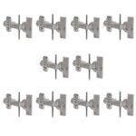 Hettich Slide On Hinge 0K with Mounting Plate Cabinet Hinges | Cabinet Hinges | Full Overlay | Nickel Plated Finish | 95° Opening | 14-25mm Thick Panel | Pack of 5 (10 Hinge)