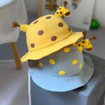 SYGA Baby Bucket Hat Sun Beach Cap Fishermans Hats Spring Cute Dot Sunshade Hat Baby Cartoon Giraffe Cap for 6M-3 Years Children - Image 7