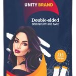 UB Unity Brand 216 Strips Double Sided Tape for Fashion, Clothing and Body Tape | All Day Strength Invisible Dress Tape for women | Gentle to stick on Skin and clothes | Transparent (216 Strips)