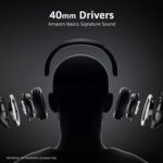 Amazon Basics Pro Series Wireless Noise Cancelling ANC Over Ear Headphone | Bluetooth Headset | USB Charging | 10 m Paring Distance | 74 Hours Battery Life | 40 mm Drivers | IPX4 Rated (Black) - Image 7