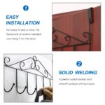 Metal Over The Door Hanger with 7 Hooks | Heavy Duty Door Hanging Organizer for Clothes, Towels, Bags & Accessories | No Drill, Space Saving Behind Door Hangers for Home Office Use - Black - Image 2