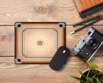 Morons MOUSEPADS - Carrom Board Design Style Artistic and Creative Collection - Mousepad with Anti-Skid Rubber Base & Smooth Mouse Control for Laptop & Desktop; 220 x 180mm; Pack of 1 (MPAD-049) - Image 2