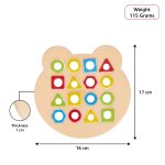 Amazon Brand – Jam & Honey Bear Face Montessori Shape Matching Puzzle | Wooden Educational Toy | Color & Shape Learning | Non-Toxic | BIS Approved | 16 Pieces | 3+ Years - Image 9