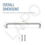 LAPO 2 Piece Stainless Steel Storage Drawers for Kitchen Units, 10 Inch-Elegant Drawer Pulls for Storage & Furniture Hardware, Simple Screw Installation, 3 Year Warranty (224mm, Matt Finish) - Image 2