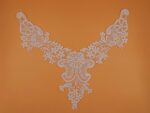 White,Vintage Dyeable Hand Crafted Embroidered Rayon Neck Lace Patch | material for Lace Jewelry,Scrap Book,Suits,Shirts,Dresses Qty 1 piece ,Used As Trims,Borders,Designer Embroidery Patch,Applique,Sewing Supplies,DIY Art & Craft . - Image 6