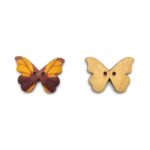 Wooden Butterfly Shape Buttons 2 Hole Sewing Buttons for Fashion/Replacement/Decorative/Jackets/Kurtis and Also Used DIY Art and Craft item (713 - Wooden YELLOW BUTTERFLY Buttons 24 pcs) - Image 3