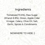 The Gourmet Jar Klassic Ketchup 225g| 100% Natural, No Preservatives, No Artificial Colors, No Artificial Flavouring agent | No Refined Sugar| Low Calorie| No-trans-fat| Healthy| Made with Fresh Tomatoes| Homemade taste| Fresh & Tangy | Healthy Ketchup | Pack of 1 - Image 2
