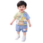 R.G T-shirt and Short Set for Baby Boys & Baby Girls, Printed Half Sleeves Clothing Set for Kids
