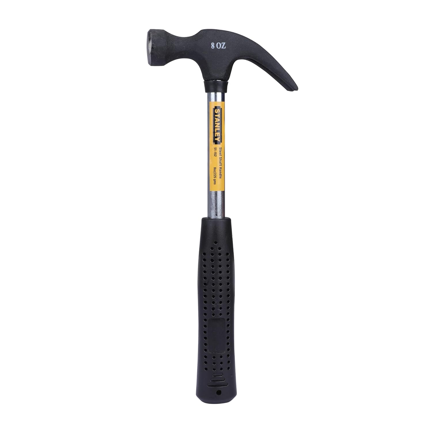 61qus9E7oEL._SL1500_.jpg STANLEY 51-152 Claw Hammer with Steel Shaft for Masonry, Woodwork, Fittings for Home, DIY, Mechanic, Industrial & Professional Use, GREY & BLACK - Image 1