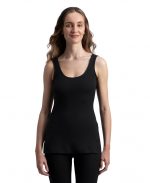 Jockey 2547 Women's Super Combed Cotton Rich Brushed Fabric Thermal Tank Top with StayWarm Technology_Black_L