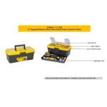 STANLEY 1-71-948 13'' Organized Maestro Heavy-Duty Portable Plastic Essential Toolbox With Clear Top Lid & Removable Tray Compartment For Easy & Convenient Storage,1 Year Warranty,YELLOW,32x13.5x15 cm - Image 2