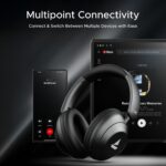 boAt Rockerz 650 Pro, Touch/Swipe Controls, Dolby Audio, 80Hrs Battery, 2Mics ENx, Fast Charge, App Support, Dual Pair, Bluetooth Over Ear Headphones with Mic (Iris Black) - Image 10