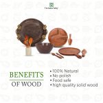 The Indus Valley Neem Wood Ladles - Wooden Flip/Spatula/Ladle For Cooking Dosa/Roti/Chapati | Kitchen Tools | No Harmful Polish | Handmade | Cookware - (Neem Wood, Set Of 3) - 25 Cm - Image 6