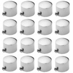 Stainless Steel 304 grade Metal Round Curtain Rod End Cap Finilas for Door and Window 1 Inch Curtain Rod bracket Accessories (16 pcs.)