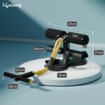 Lifelong Sit Up Bar with Double Suction Cup & Safety Lock For Stability | Tummy Trimmer Gym Equipment For Home Workout & Fat Burners | Comes with 2 Resistance Band, 2 Ankle Straps, 1 Door Attachment - Image 2