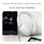 Noise Newly Launched Airwave Max XR Wireless Over-Ear Headphones with 120H Playtime, ANC, HFA Tech, Spatial Audio, Dual Pairing,BT V6.0(Pearl Beige) - Image 9