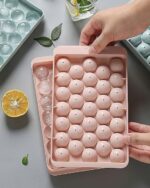 Ice Cube Tray with Lid and Storage Container, Sphere Shape, Easy Release, Fill Water Design, Stackable Pack of 1 - Image 3